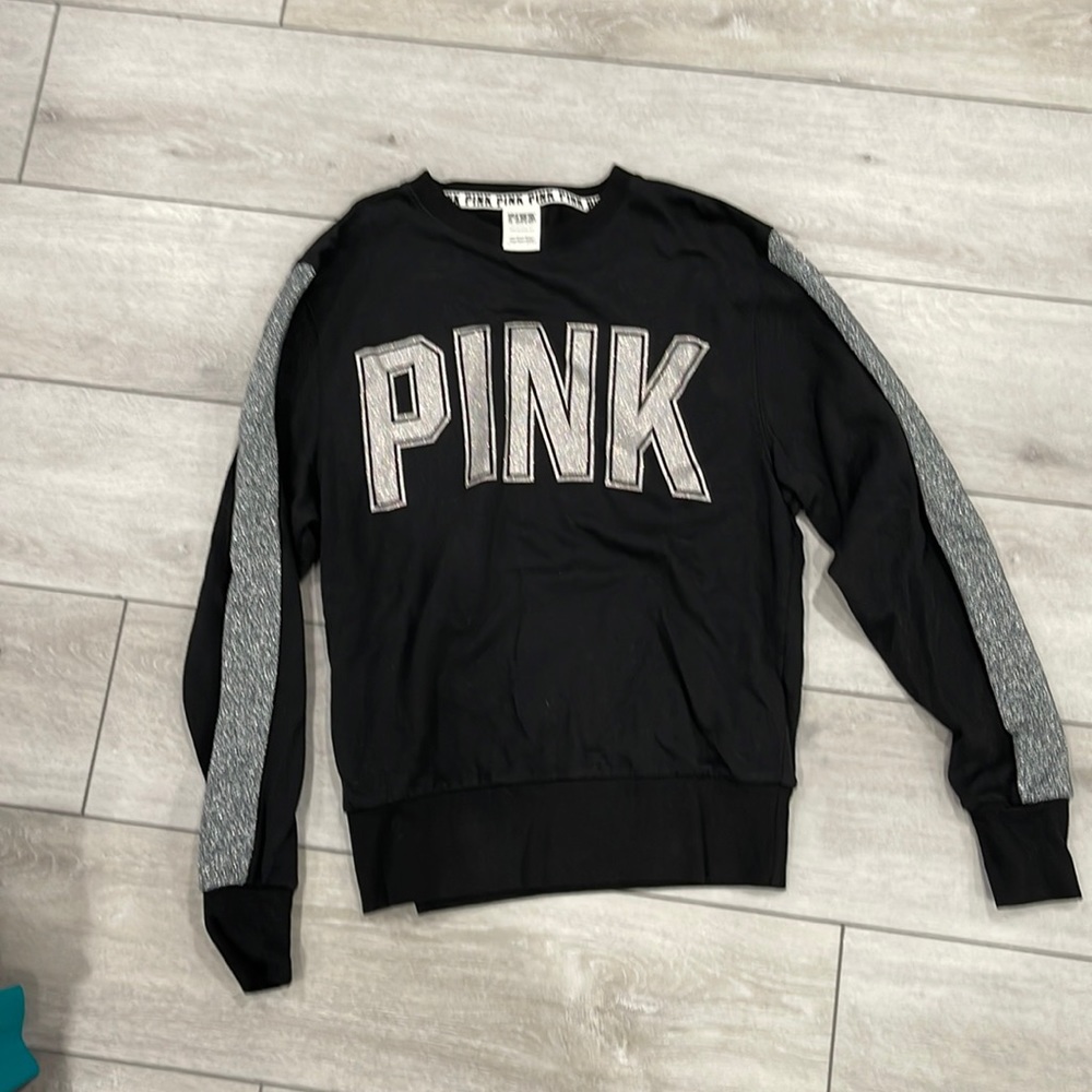 Pink by Victoria secret pink black xs sweatshirt